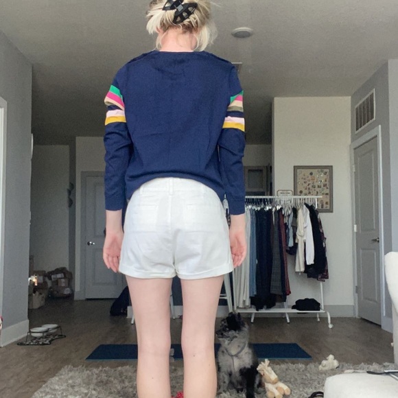 Navy colorful striped sweater - Picture 3 of 3